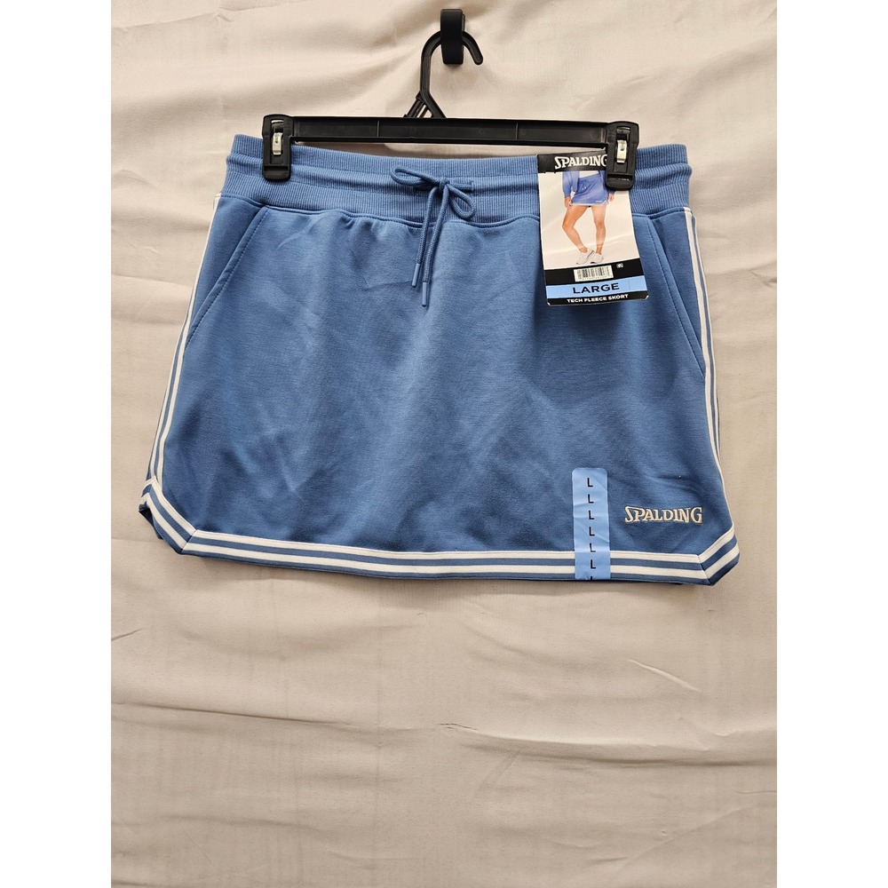 Spalding Womens Fleece Skort Blue Polyester Blend Athletic Size Large